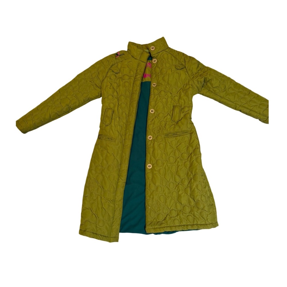 SKFK Skunkfunk RARE Green Urban Nature Button Front Funky Jacket Size Flaws SM